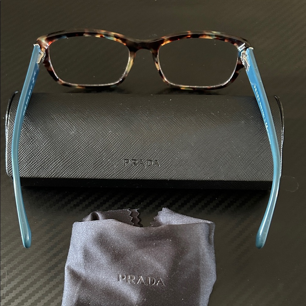 Prada Rx Teal and Tortoise eyeglasses - Picture 3 of 12